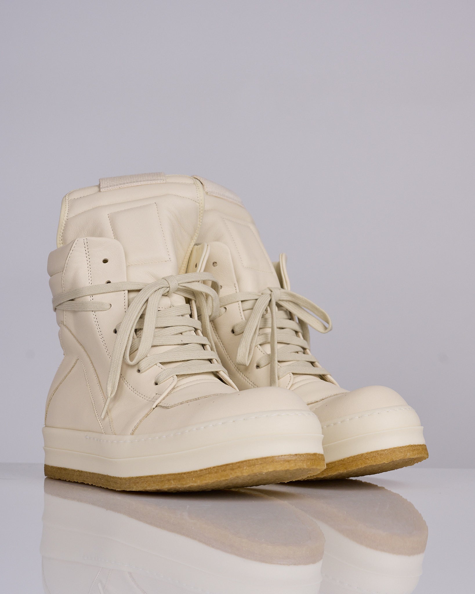 靴 Rick Owens geobasket milk 42 Rick Owens Creep Geobasket Milk Milk – LESS 17
