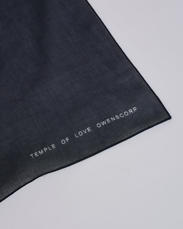 Rick Owens DRKSHDW 53x53 Bandana Pentagram Black Milk