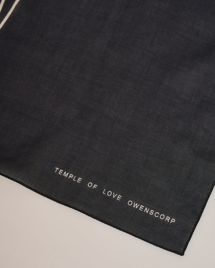 Rick Owens DRKSHDW 53x53 Bandana Pentagram Black Pearl