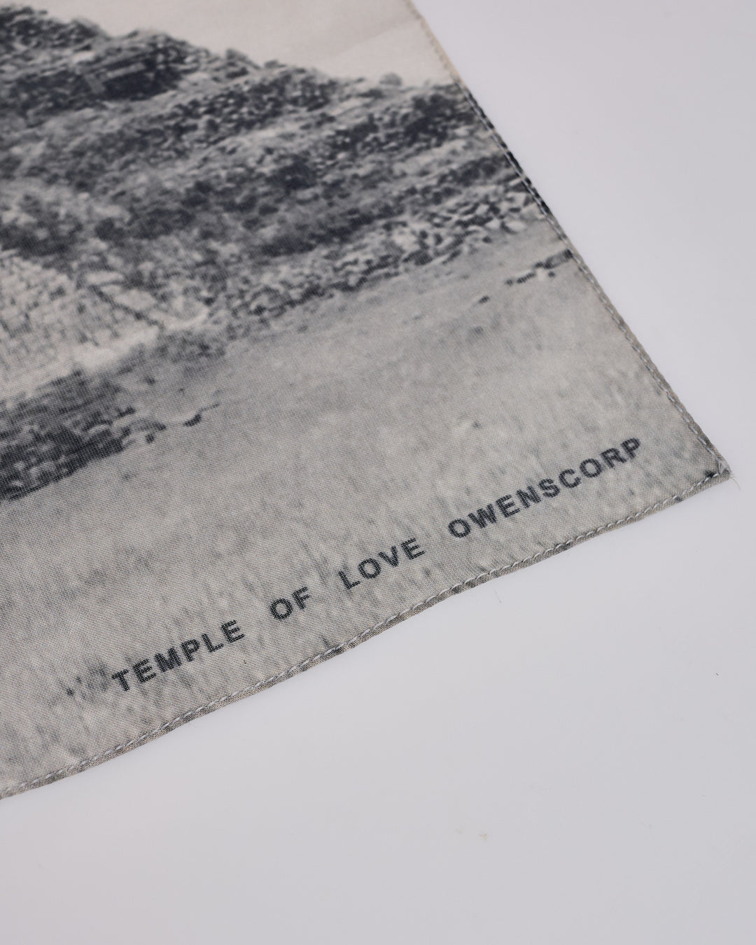 Rick Owens DRKSHDW 53x53 Bandana Photo Temple Black Milk