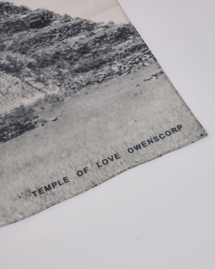 Rick Owens DRKSHDW 53x53 Bandana Photo Temple Black Milk