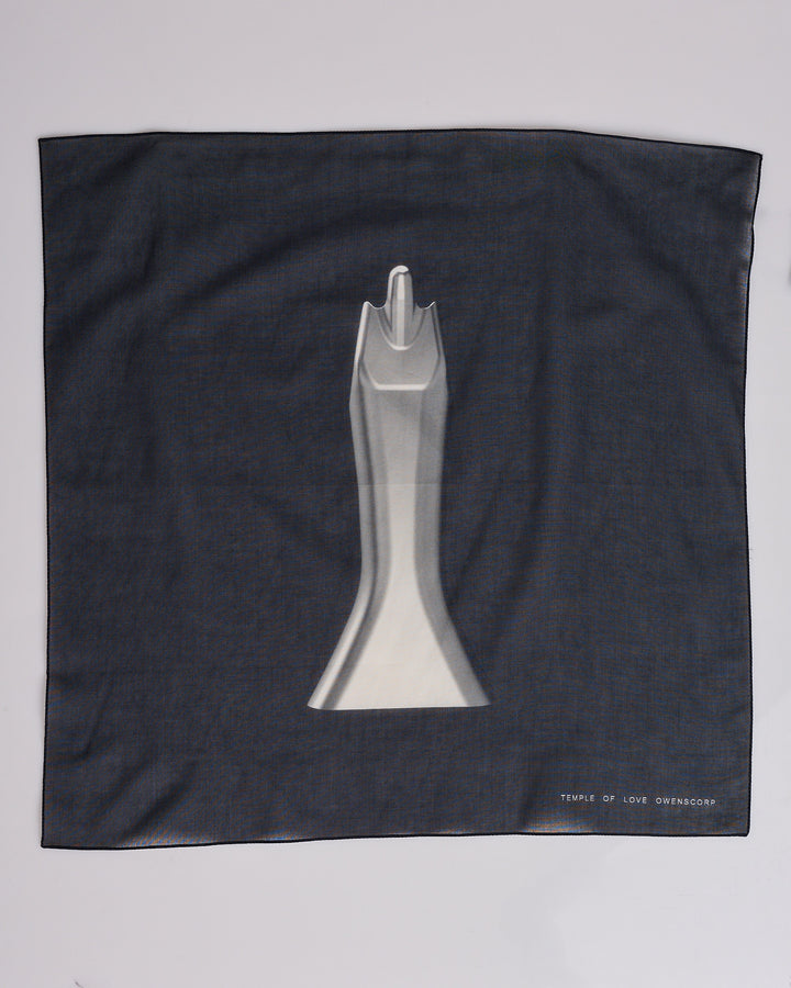 Rick Owens DRKSHDW 53x53 Bandana Statue Black Milk