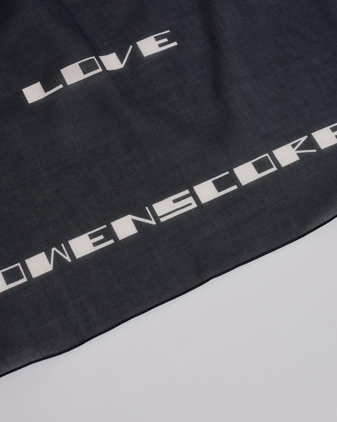 Rick Owens DRKSHDW 53x53 Bandana Temple of Love Black Milk