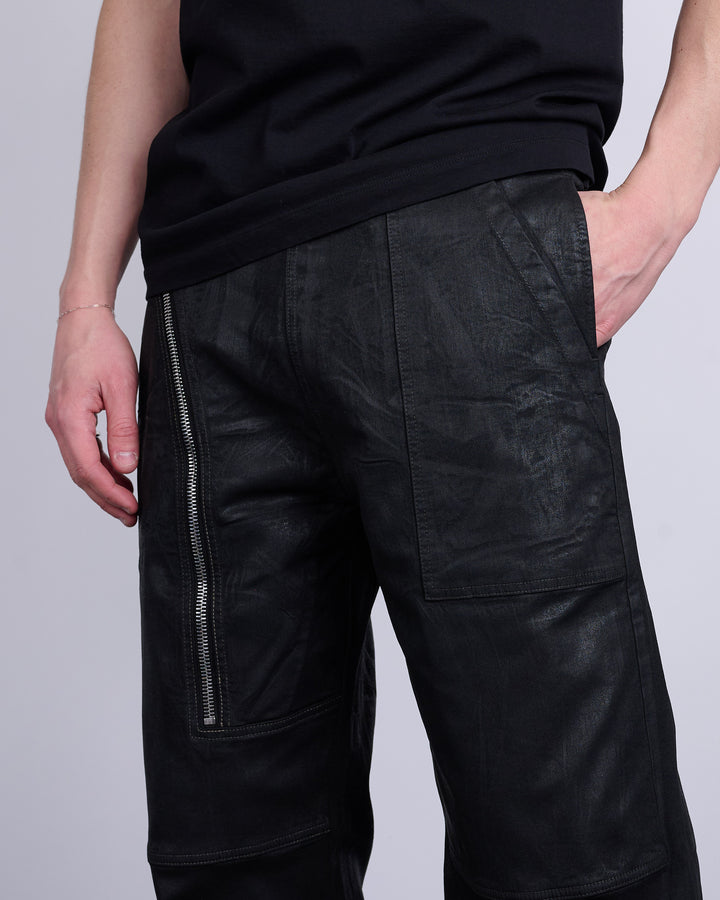 Rick Owens DRKSHDW Aircut Pants Stretch Foil Denim Black