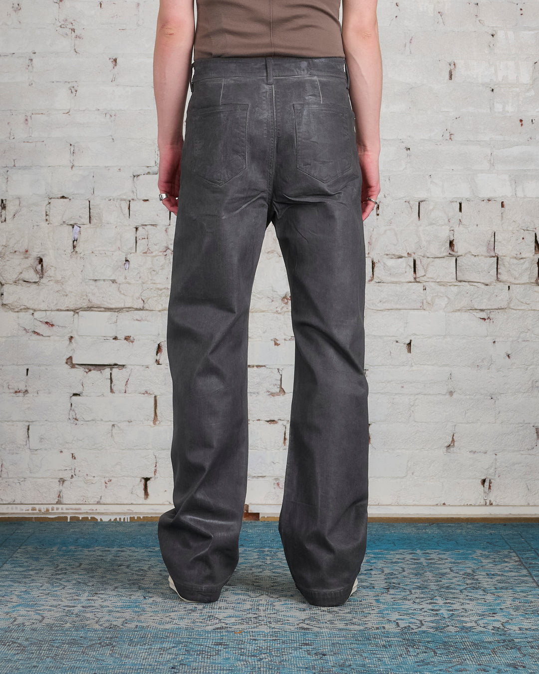 Rick Owens DRKSHDW Baggy Geth Jeans OD Foil Stretch Dk Dust