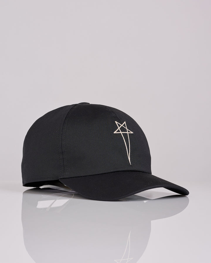 Rick Owens DRKSHDW Baseball Cap Pentagram Black Pearl