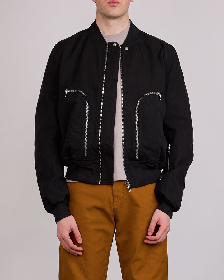 Rick Owens DRKSHDW Bauhaus Flight Jacket Canvas Black