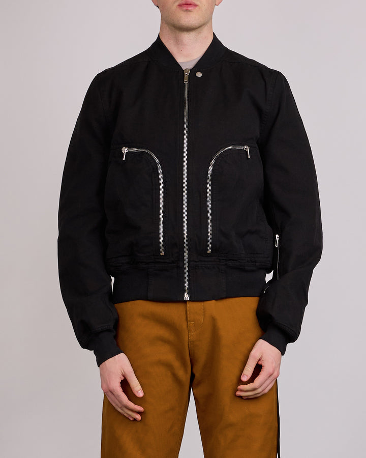 Rick Owens DRKSHDW Bauhaus Flight Jacket Canvas Black