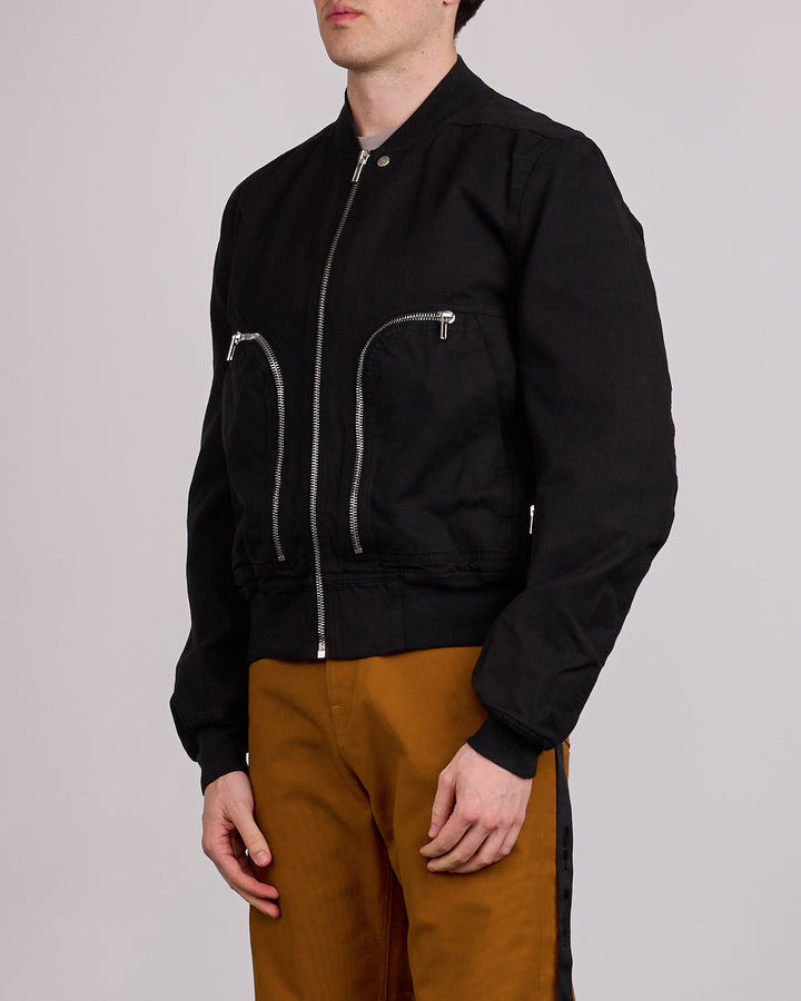 Rick Owens DRKSHDW Bauhaus Flight Jacket Canvas Black