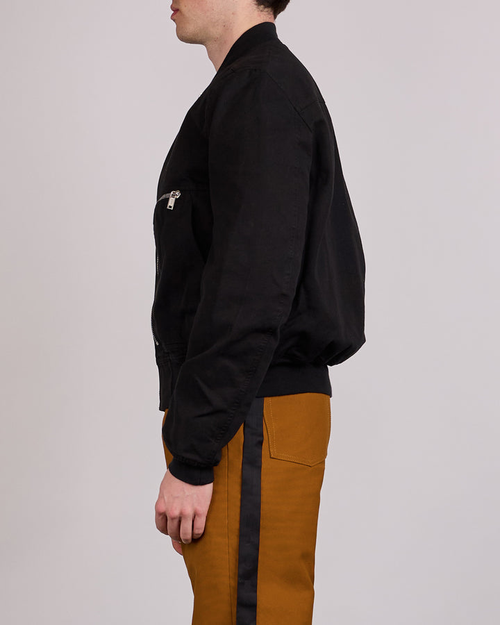 Rick Owens DRKSHDW Bauhaus Flight Jacket Canvas Black