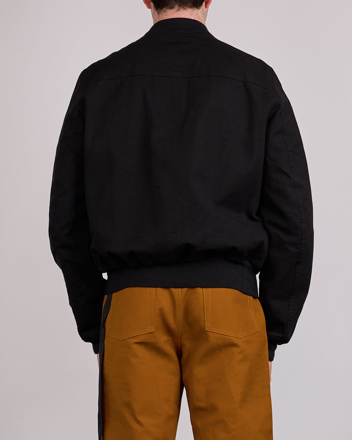 Rick Owens DRKSHDW Bauhaus Flight Jacket Canvas Black