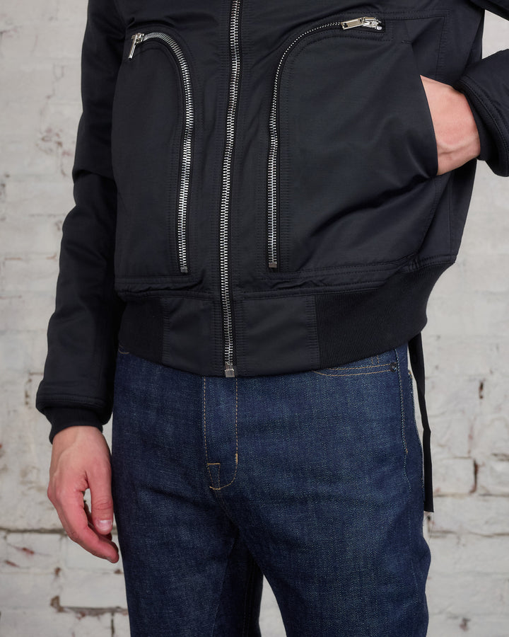 Rick Owens DRKSHDW Bauhaus Flight Jacket MU Black