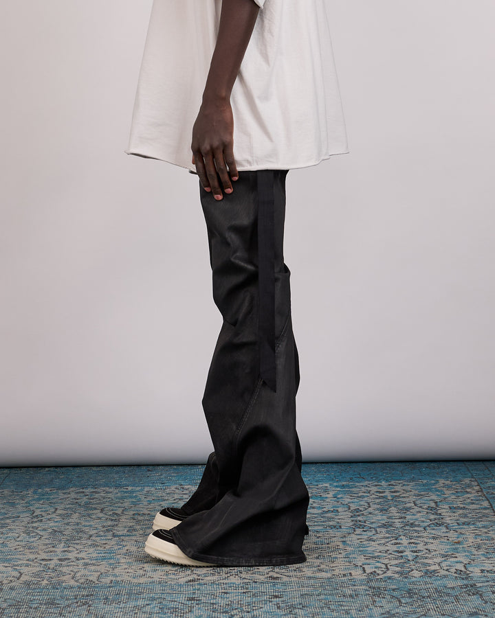 Rick Owens DRKSHDW Bias Bootcut Jean Stretch Deep Black Denim