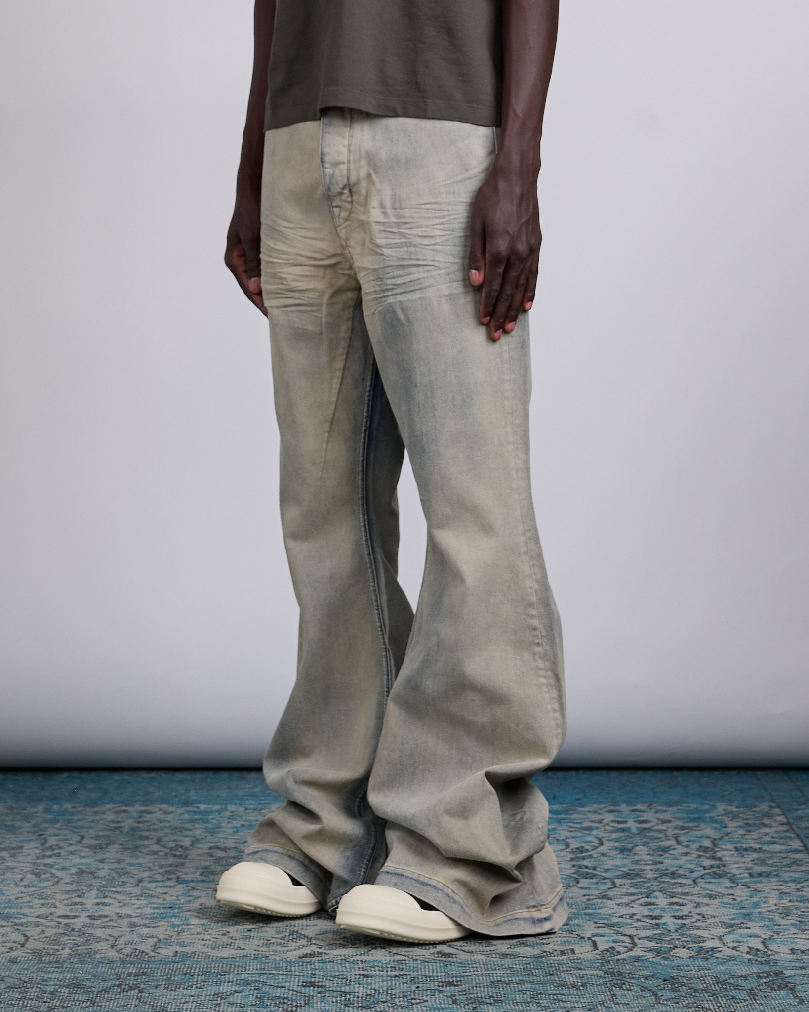 Rick Owens DRKSHDW Bolan 13oz Jean Mineral Pearl – LESS 17