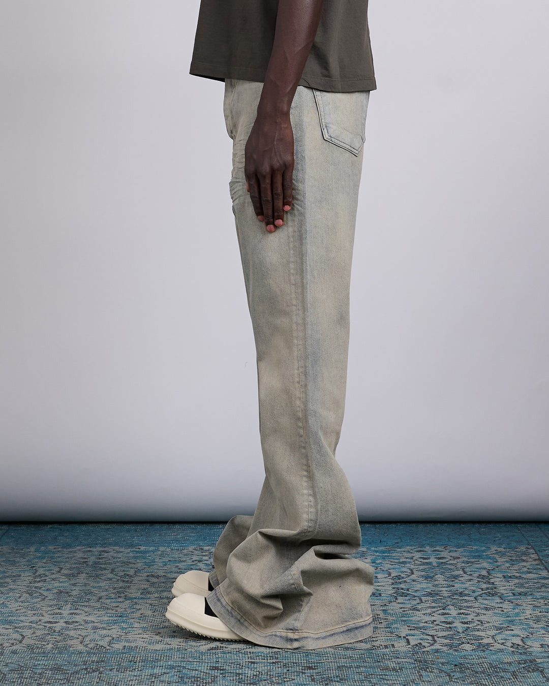 Rick Owens DRKSHDW Bolan 13oz Jean Mineral Pearl