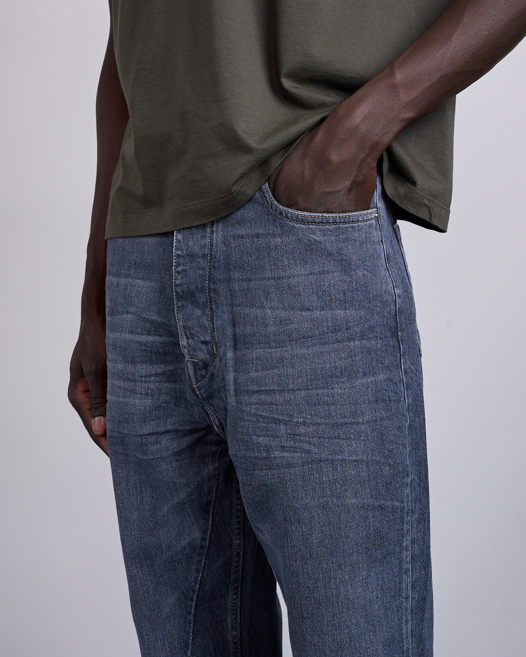 Rick Owens DRKSHDW Bolan 13oz Jean Stone Wash Grey