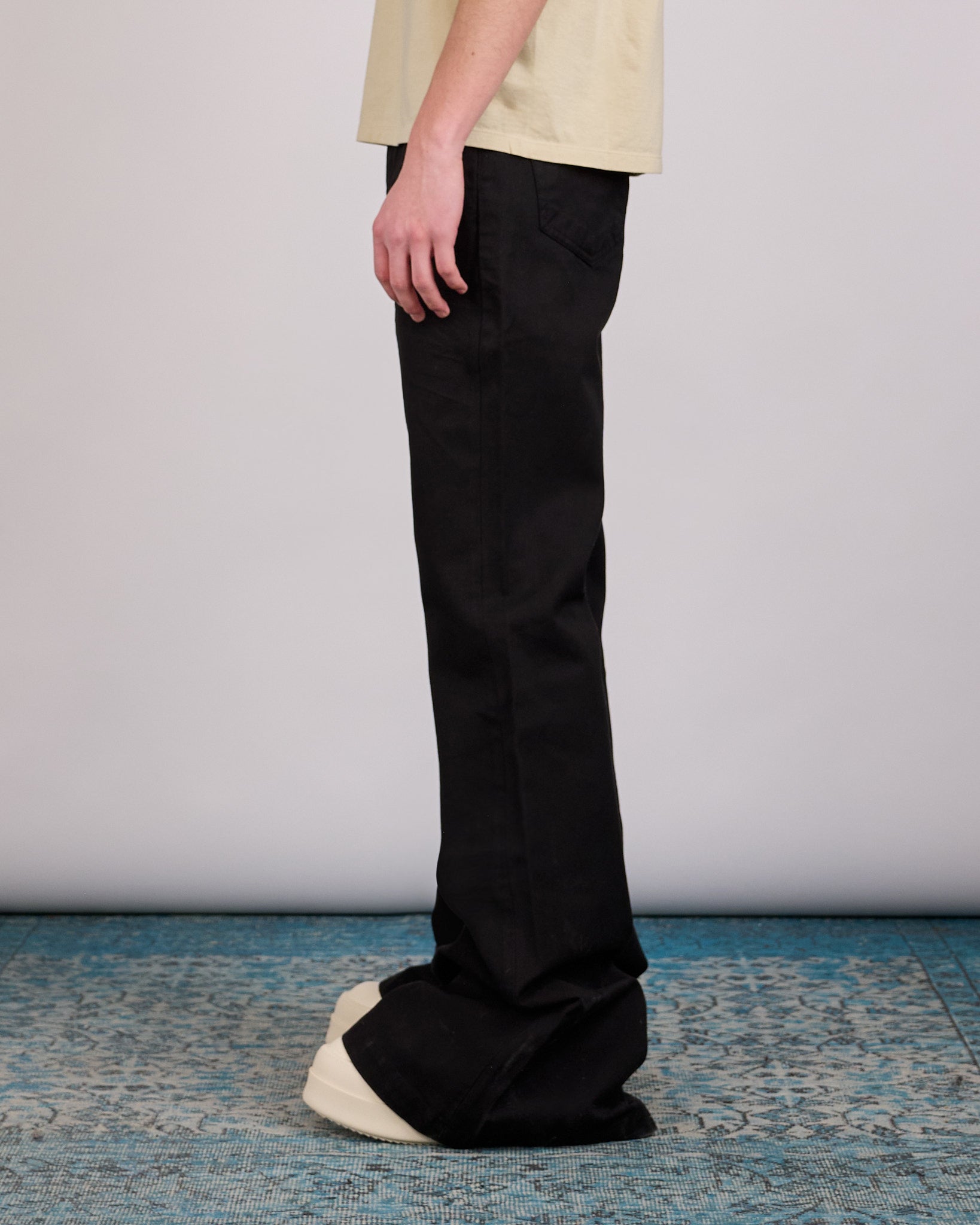 Rick Owens DRKSHDW Bolan Bootcut Jean Canvas Black – LESS 17