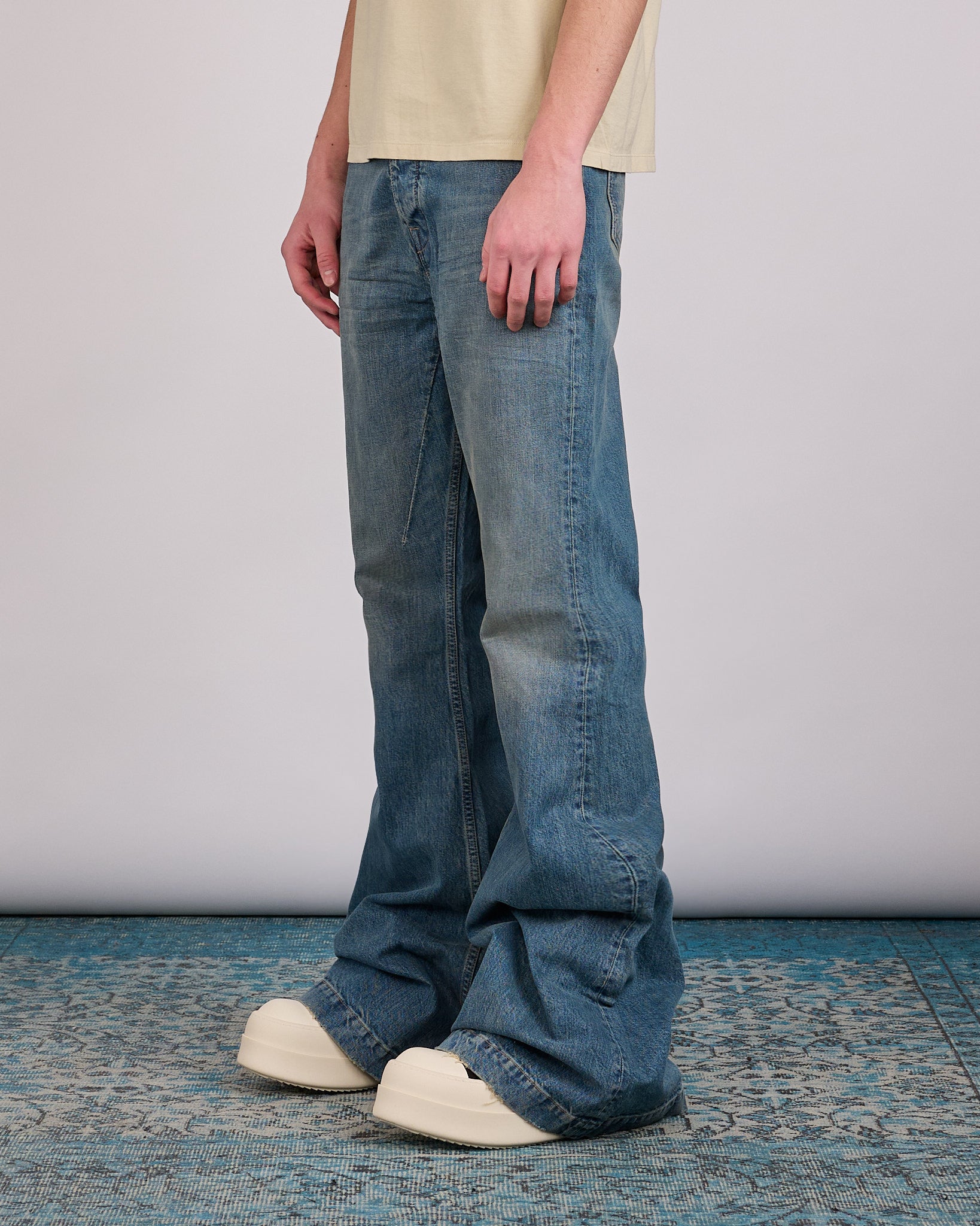 Rick Owens DRKSHDW Bolan Bootcut Jean Denim Washed Indigo – LESS 17