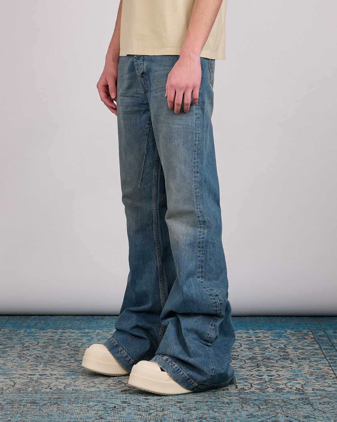 Rick Owens DRKSHDW Bolan Bootcut Jean Denim Washed Indigo
