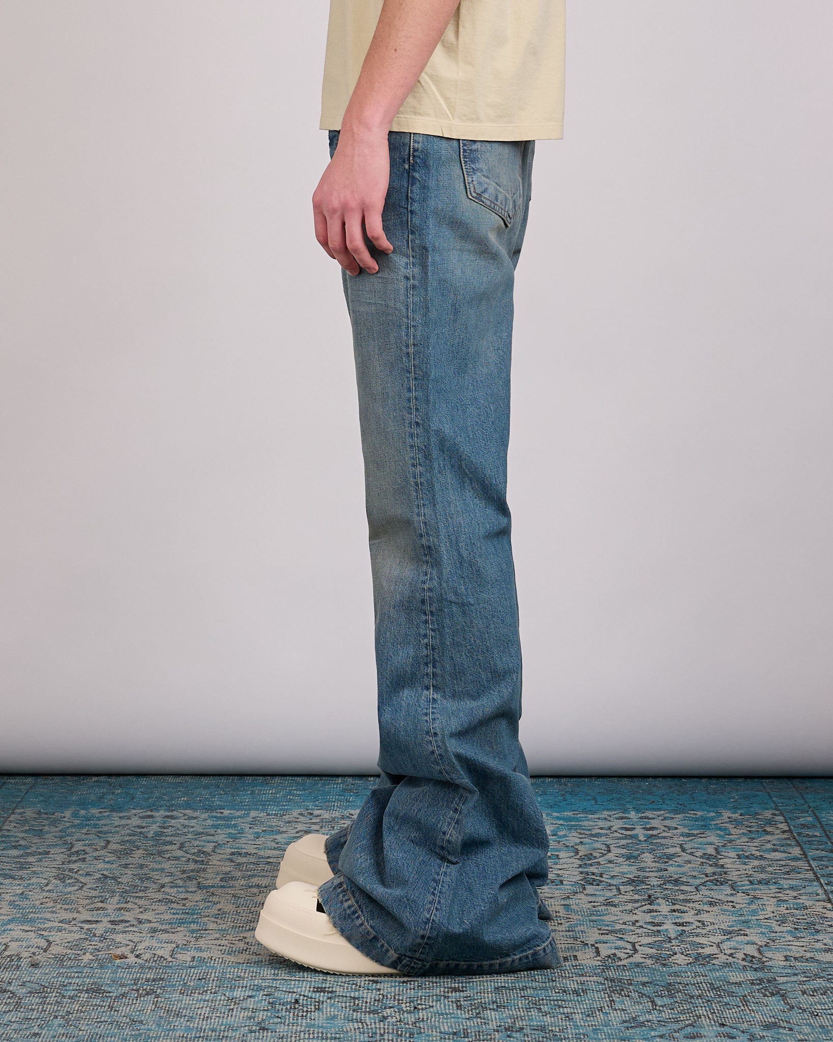 Rick Owens DRKSHDW Bolan Bootcut Jean Denim Washed Indigo – LESS 17