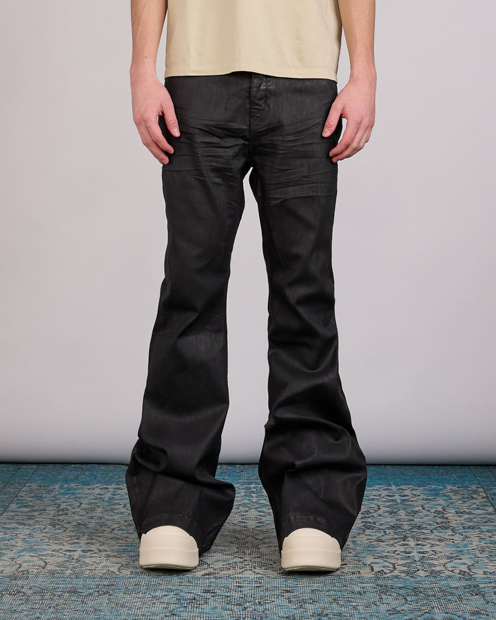 Rick Owens DRKSHDW Bolan Bootcut Jean Stretch Deep Black Denim