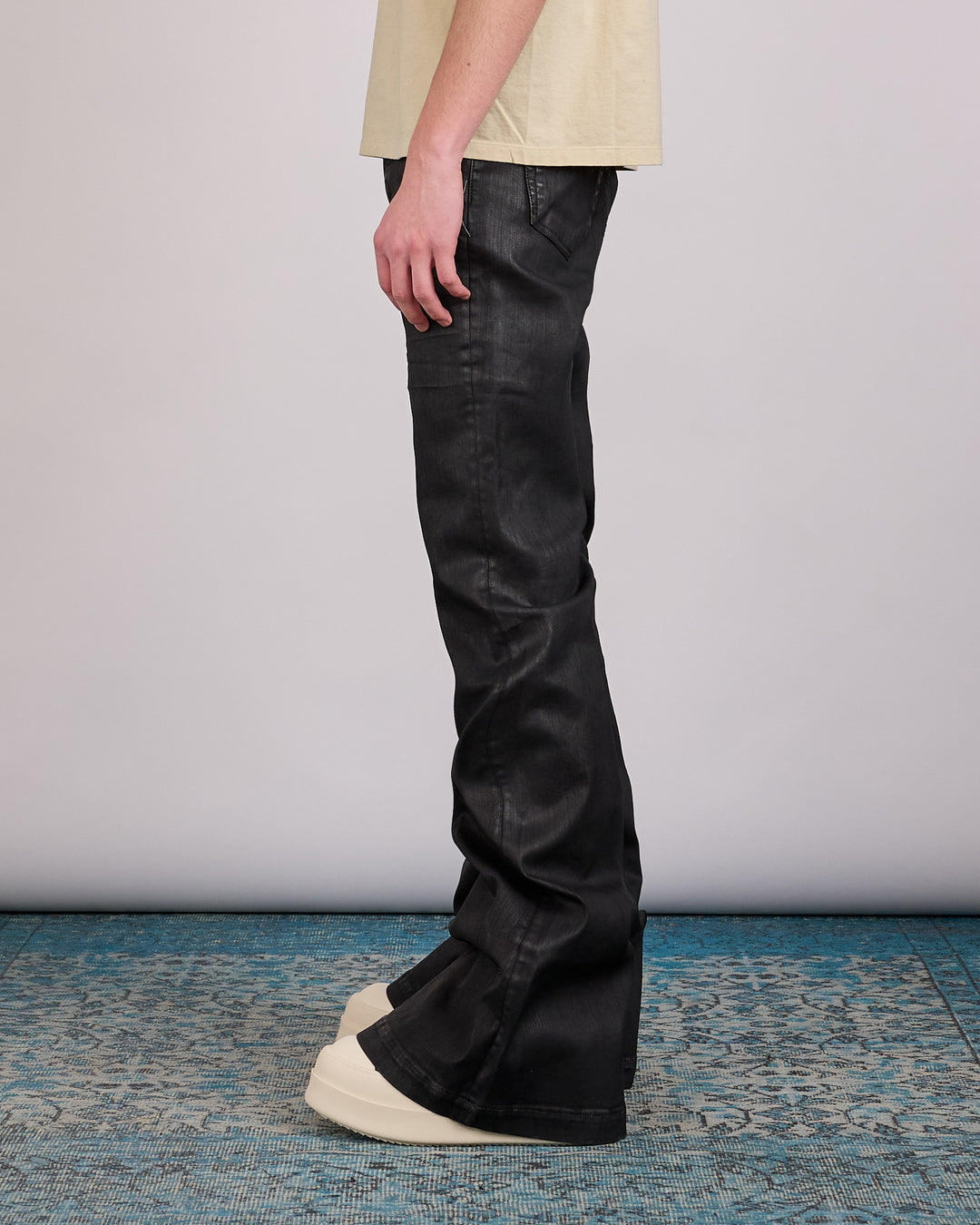Rick Owens DRKSHDW Bolan Bootcut Jean Stretch Deep Black Denim