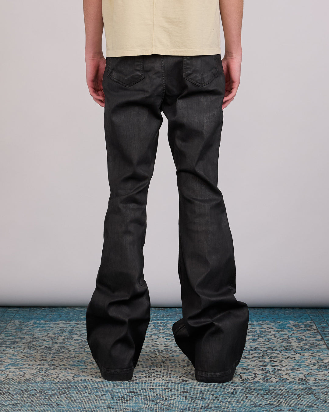 Rick Owens DRKSHDW Bolan Bootcut Jean Stretch Deep Black Denim