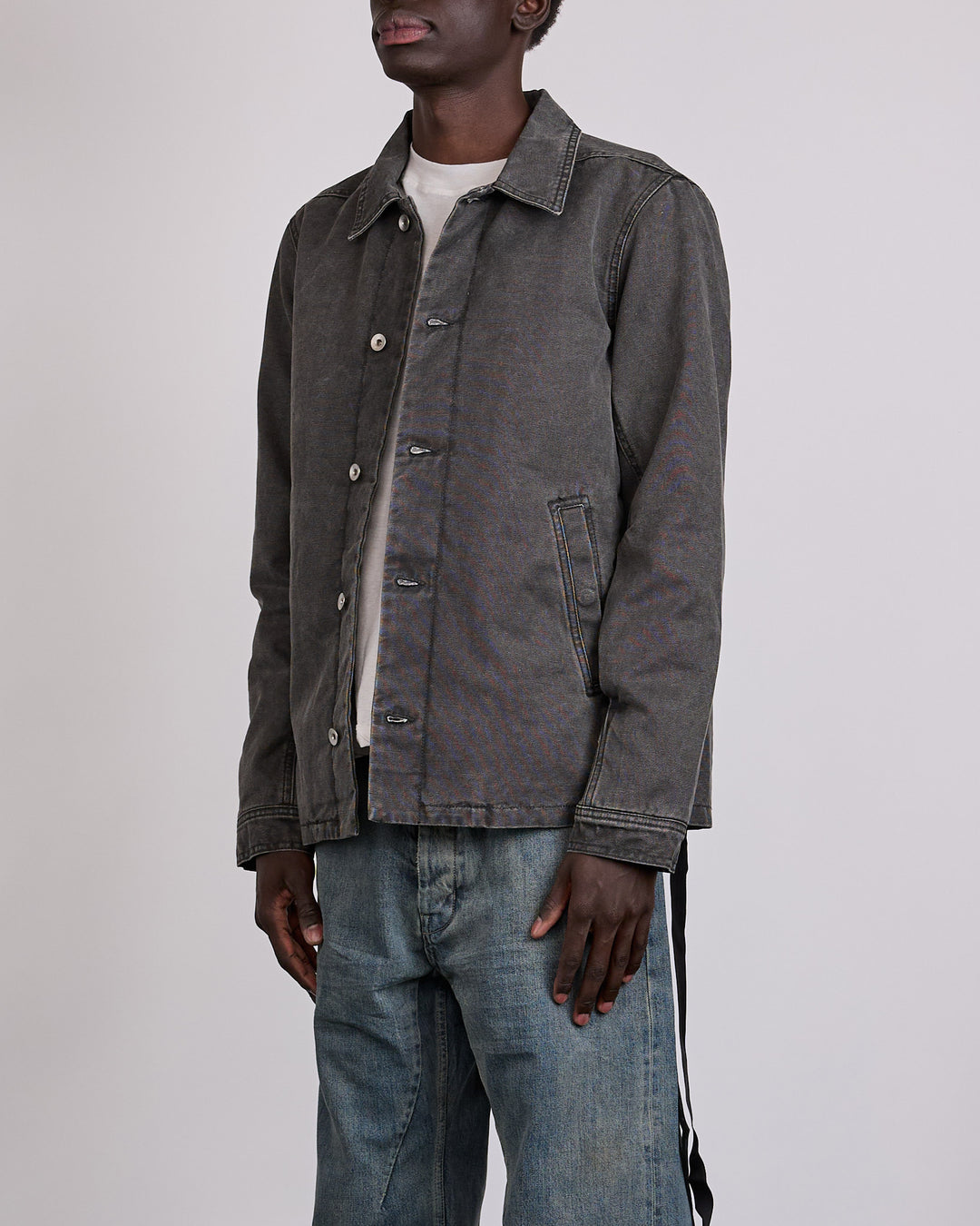 Rick Owens DRKSHDW Brad Lined Jacket Canvas Gravel