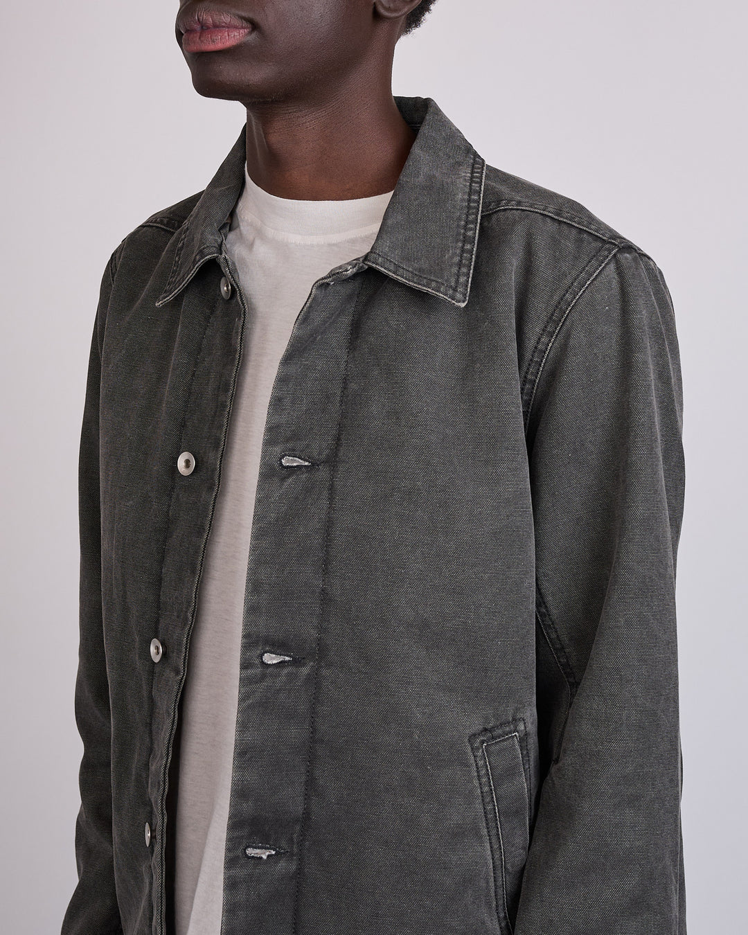 Rick Owens DRKSHDW Brad Lined Jacket Canvas Gravel