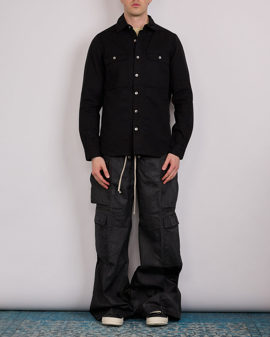 Rick Owens DRKSHDW Canvas Outershirt Black