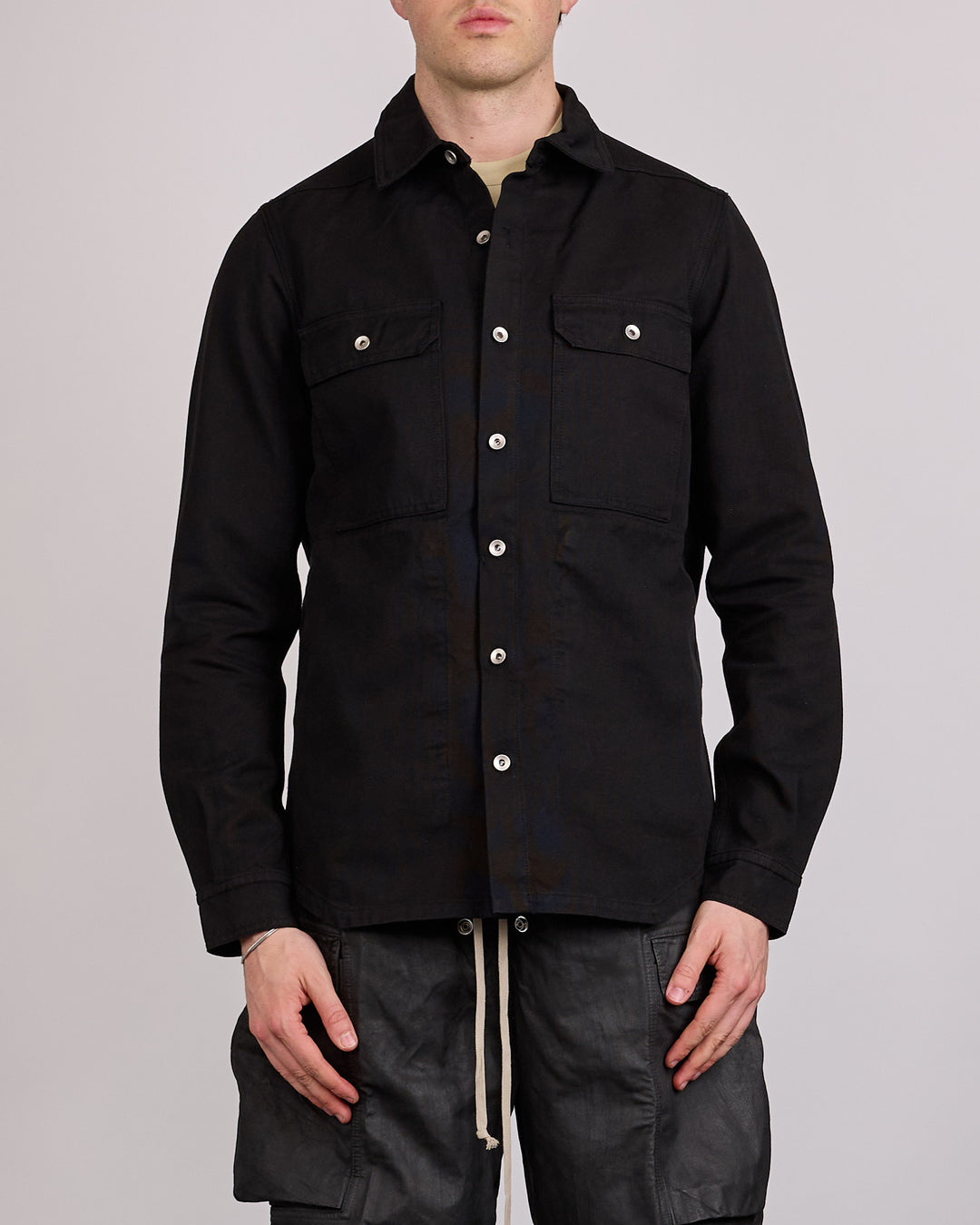 Rick Owens DRKSHDW Canvas Outershirt Black