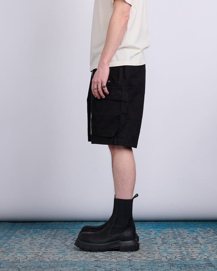 Rick Owens DRKSHDW Cargobela Short Cotton Cnvs Blk