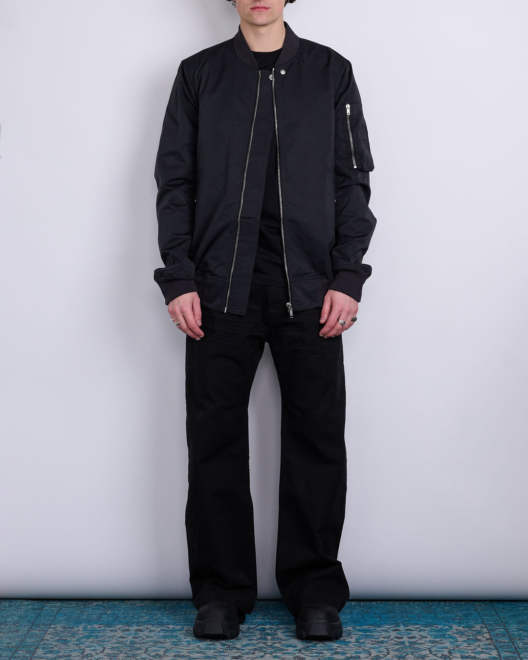 Rick Owens DRKSHDW Classic Flight Jacket MU Black