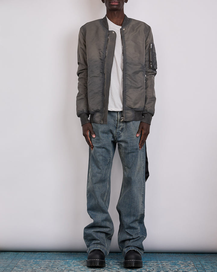 Rick Owens DRKSHDW Classic Flight Jacket Washed Bomber Dark Dust