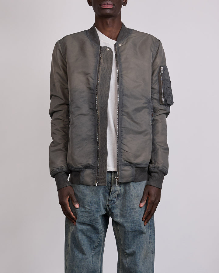 Rick Owens DRKSHDW Classic Flight Jacket Washed Bomber Dark Dust