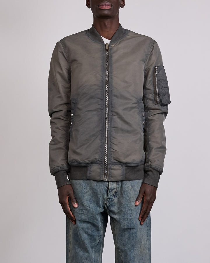 Rick Owens DRKSHDW Classic Flight Jacket Washed Bomber Dark Dust