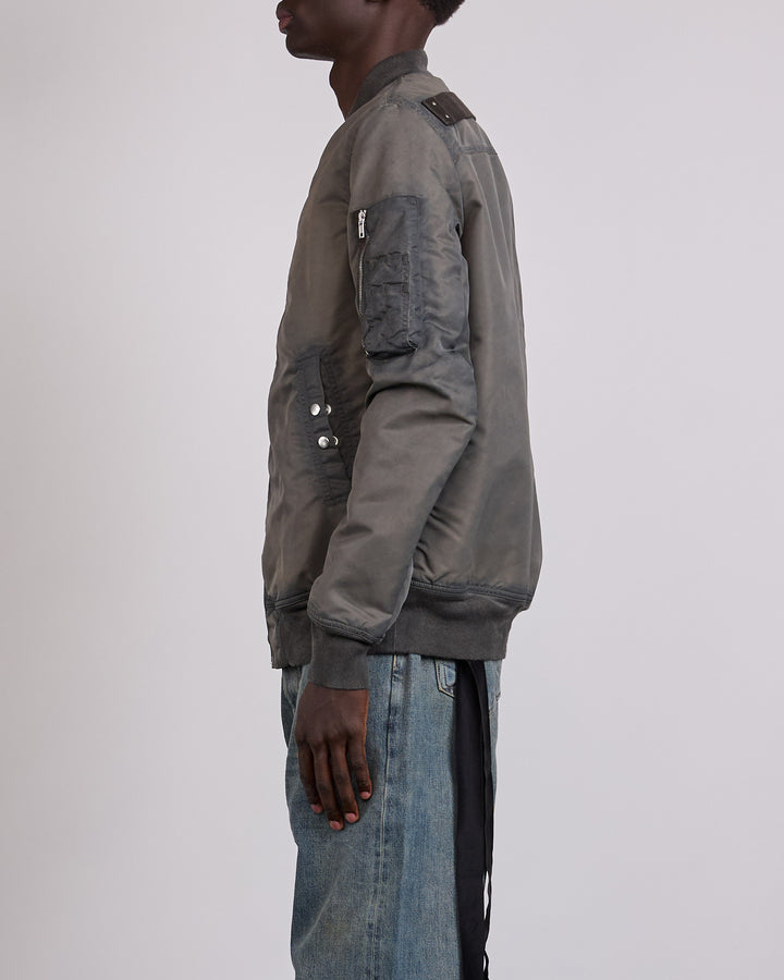Rick Owens DRKSHDW Classic Flight Jacket Washed Bomber Dark Dust