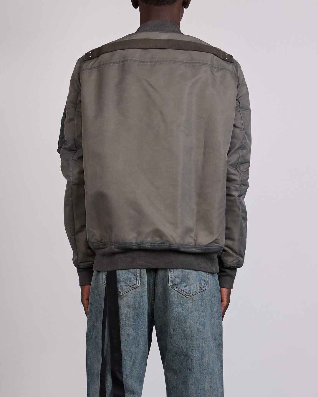 Rick Owens DRKSHDW Classic Flight Jacket Washed Bomber Dark Dust