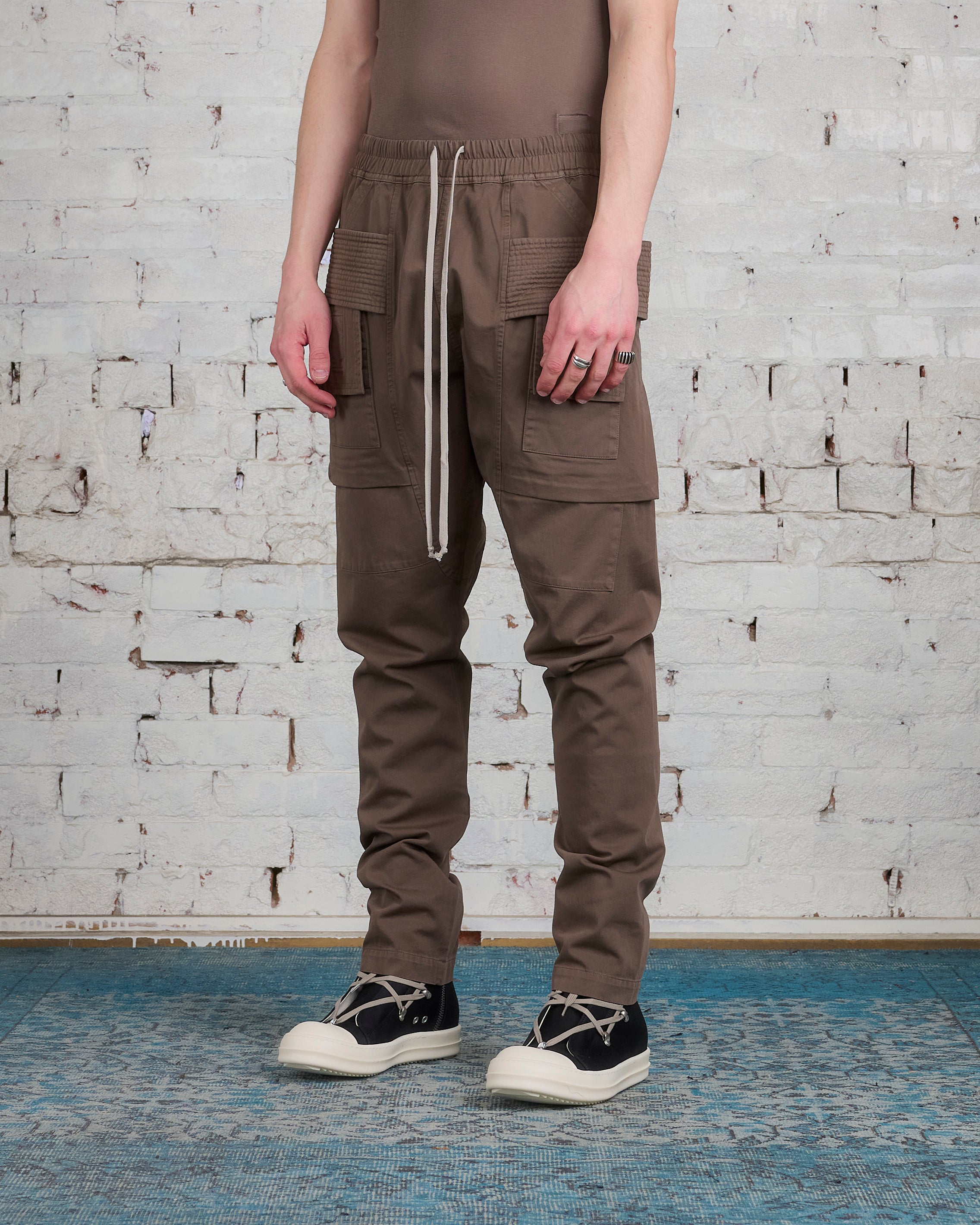 Rick Owens DRKSHDW Creatch Cargo Cotton Twill Pant Dust