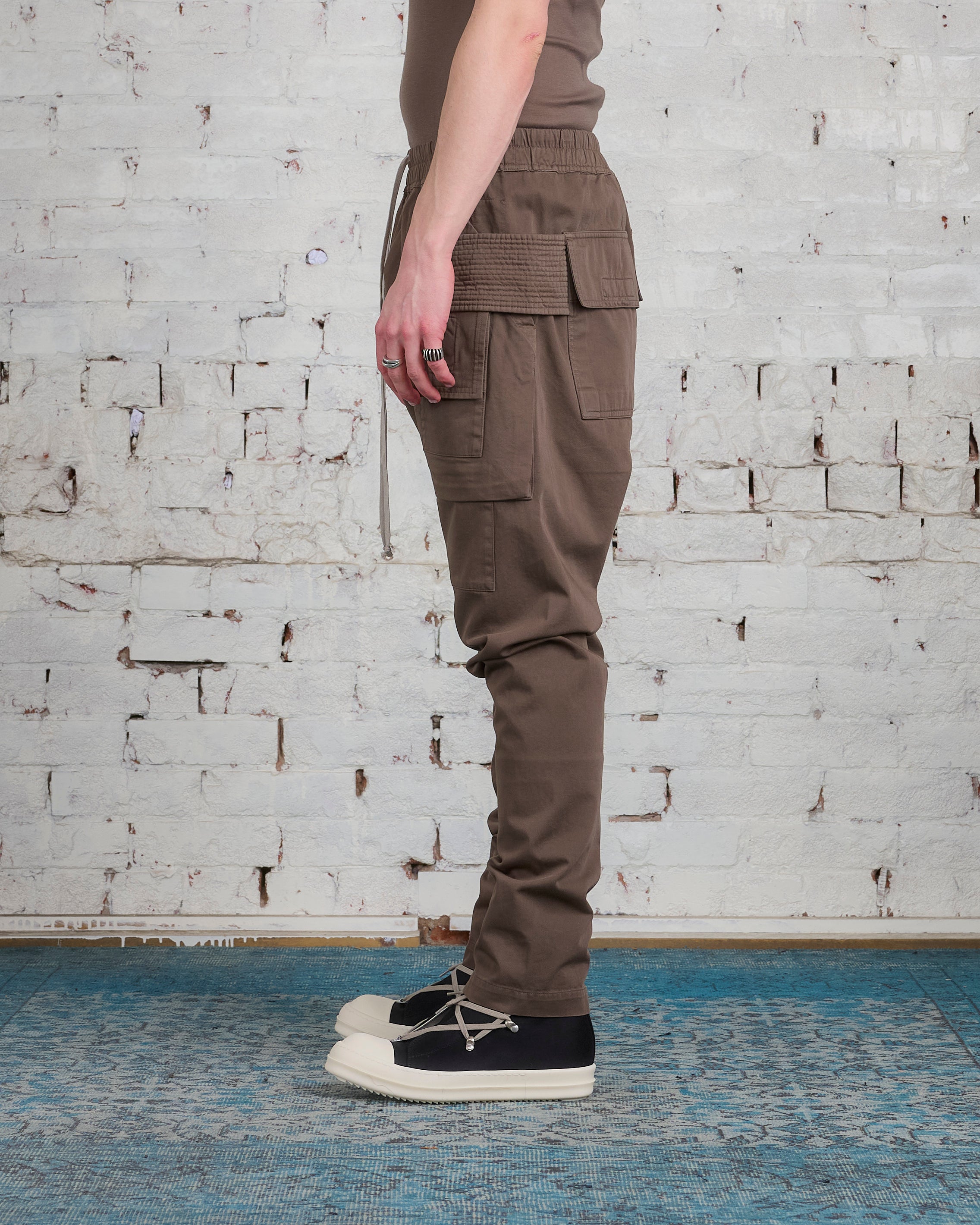 Rick Owens DRKSHDW Creatch Cargo Cotton Twill Pant Dust