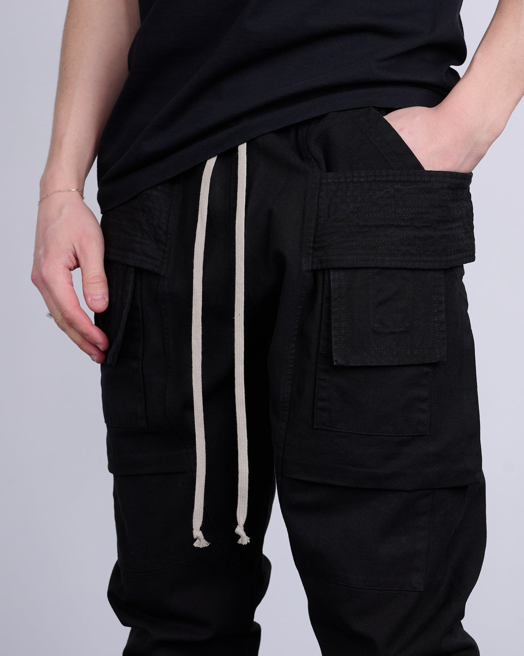 Rick Owens DRKSHDW Creatch Cargo Pant Cotton Canvas Black