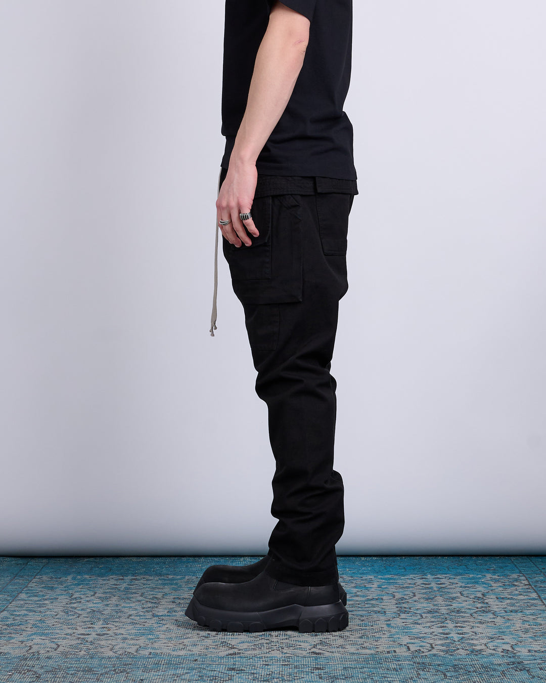 Rick Owens DRKSHDW Creatch Cargo Pant Cotton Canvas Black