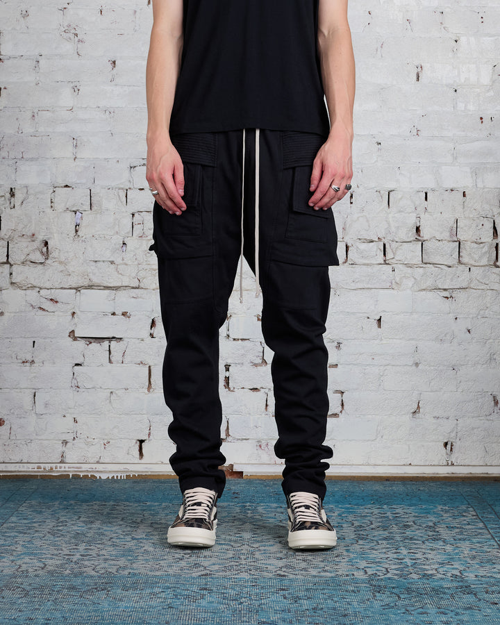 Rick Owens DRKSHDW Creatch Cargo Pant RIG Jersey Black