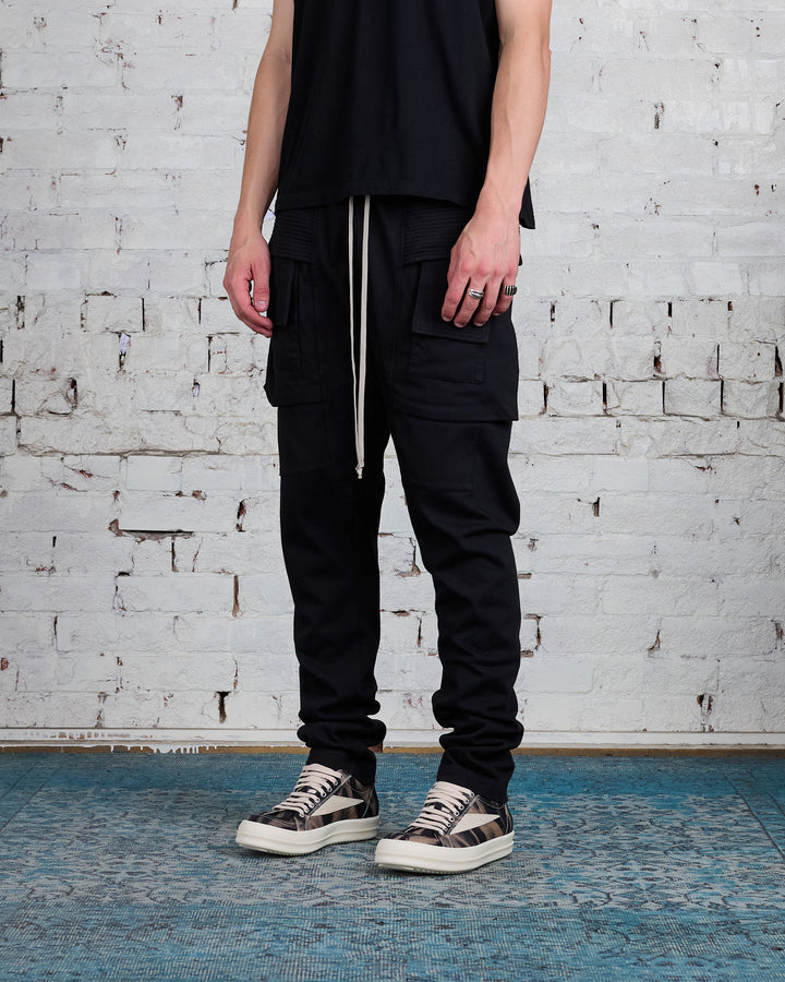 Rick Owens DRKSHDW Creatch Cargo Pant RIG Jersey Black