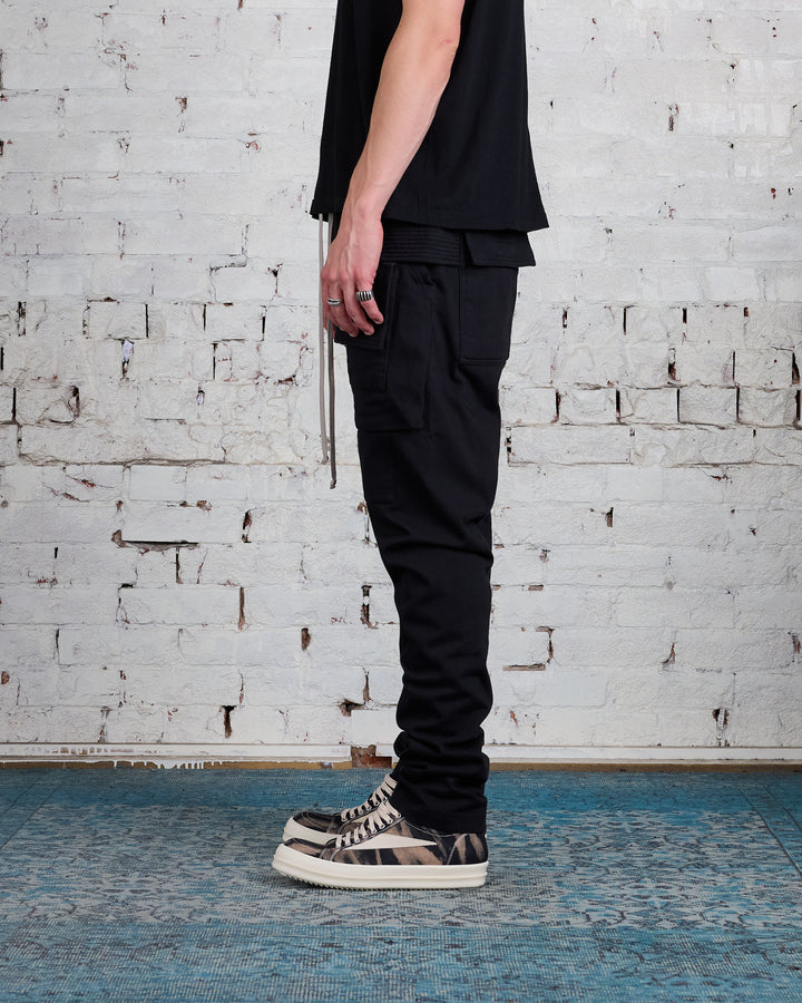 Rick Owens DRKSHDW Creatch Cargo Pant RIG Jersey Black