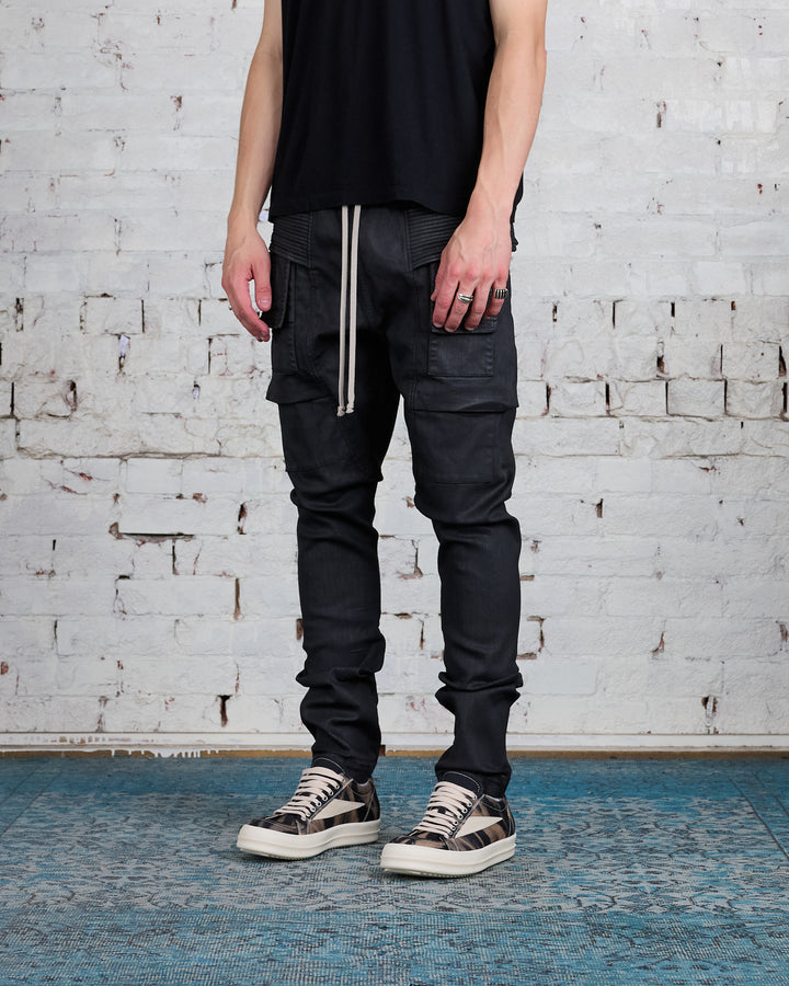 Rick Owens DRKSHDW Creatch Cargo Pant SBW Black Wax Denim