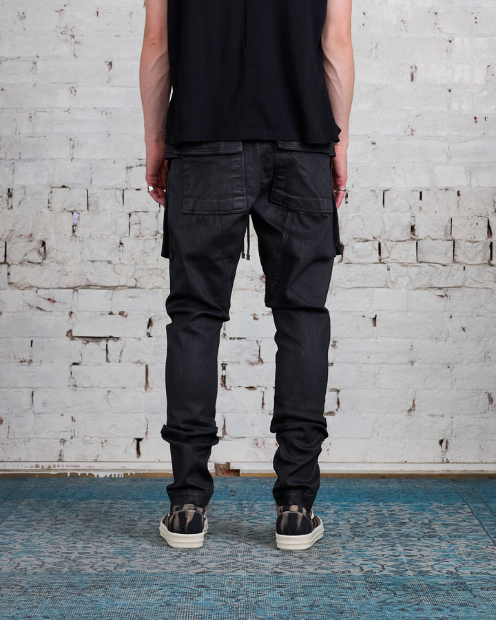 Rick Owens DRKSHDW Creatch Cargo Pant SBW Black Wax Denim