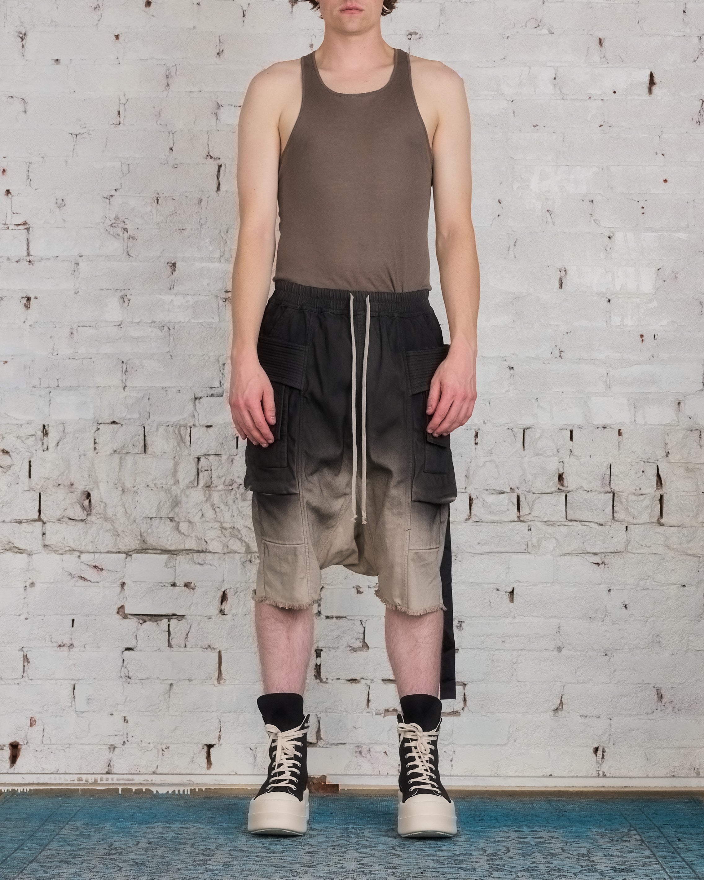 Rick Owens DRKSHDW Creatch Cargo Pod Short Pearl Degrade