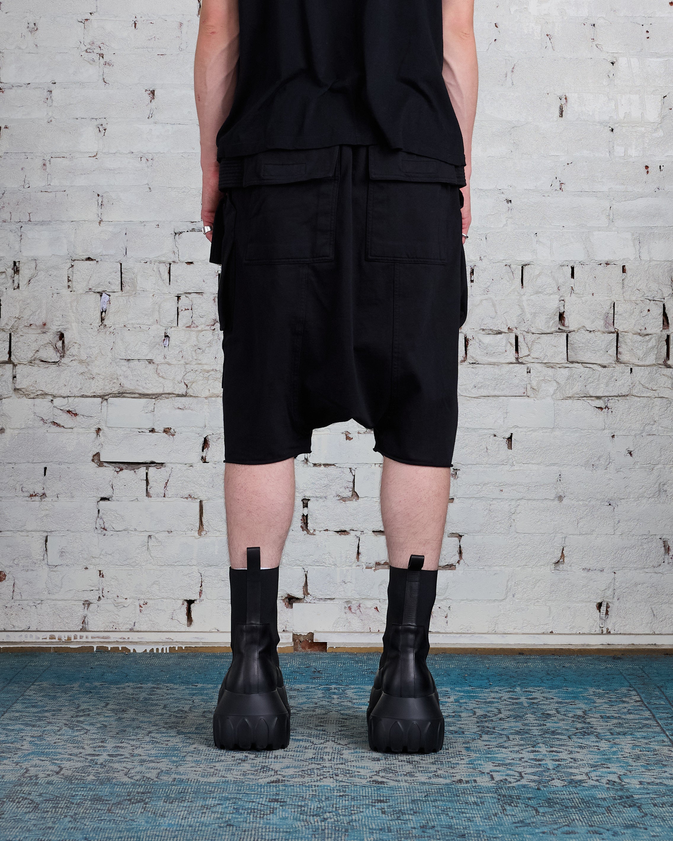 Rick Owens DRKSHDW Creatch Cargo Pod Short RIG Black LESS 17