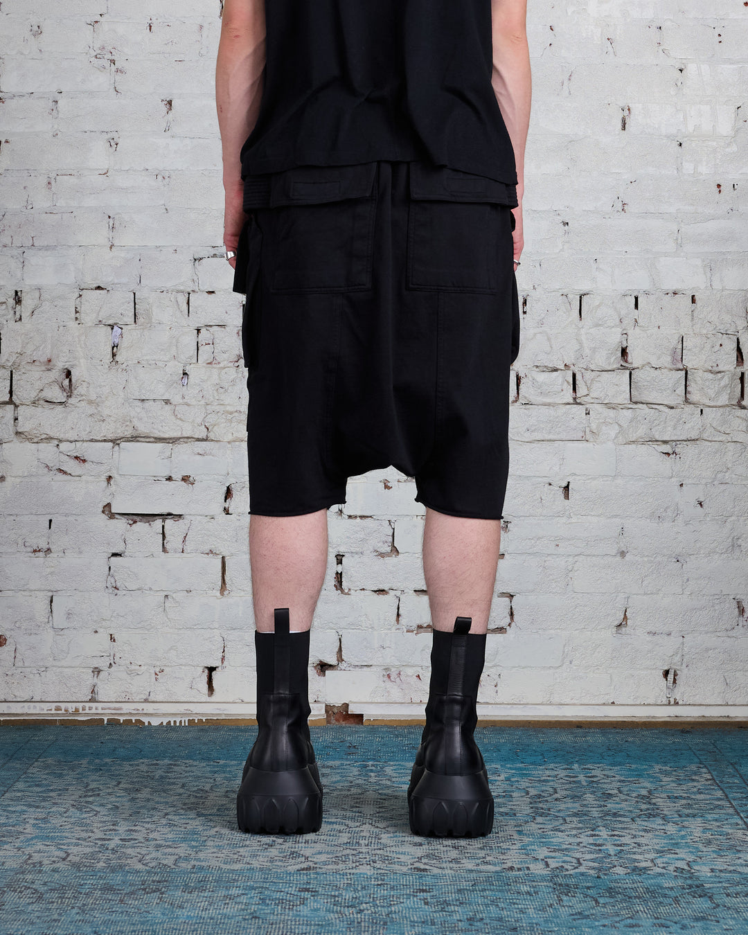 Rick Owens DRKSHDW Creatch Cargo Pod Short RIG Black